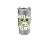 Rizz Em' With The Tism Awesome Autism Aware Charming Teas Gobelet isotherme en acier inoxydable double paroi