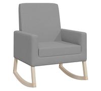 RJPLMFV Chaise à Bascule Gris Clair Tissu | Construction en bois, Accoudoirs rembourrés, Confort d'assise, Idéale pour lecture et détente