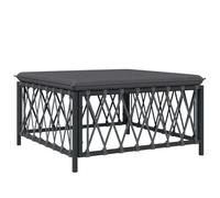 RJPLMFV Pouf Jardin avec Coussin Anthracite Tissu Tissé | Cadre acier enduit de poudre, design modulaire, capacité 110 kg, pour salon extérieur