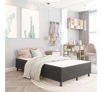RJPLMFV Sommier Tapissier Tissu Gris Fonce 120x200 cm | Cadre MDF et Metal, Facile a Assembler, Tete de Lit Non Incluse