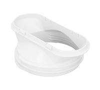 Rjrjc Adaptateur de fenêtre de climatiseur, Tube de connecteur de Tuyau d'échappement à Bouche Plate pour Tuyau de 5,9 Pouces et 5 Pouces, Accessoires de climatisation Mobiles de