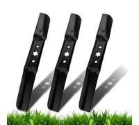 Rjrjc Lot de 3 Lames de Tondeuse en Acier Inoxydable de 18 4/7", Trou Central en étoile à 6 Points. 2 3/8" de Largeur, 0,157" d'épaisseur, kit de Remplacement pour tondeuses rotatives