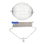 Rjrjc Rouleau supérieur de ramassage d'écrous et de balles en Acier Inoxydable 304 avec poignée télescopique pour ramasser Les Noix, Les Glands, Les balles de Tennis dans Le Jardin, la
