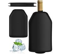 Rkixlix Lot de 2 Refroidisseurs de Bouteille de Vin à Gel | Manchon refroidissement rapide, housse isolante, pour voyages, fêtes et pique-niques