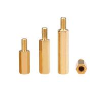 RKODRSMG 5/10/20/30 pièces M5 Longueur 10-60mm hexagonale en Laiton mâle Femelle entretoise Goujon métrique hexagone fileté Pilier PCB Carte mère entretoise Boulon(15mm 30pcs)