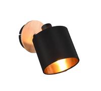 Reality, Spot, Tommy 1xE14 max.28 W, Couleur Bois/Noir et Or