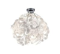 Plafonnier fleurs design lampe de salon plafonnier boule floral branches lampe de salle à manger, métal chromé, E27, D x H 38 x 58 cm
