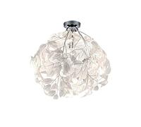 RL LIVE YOUR LIGHT Leavy R60461001 Plafonnier Nickel Métal Mat Abat-jour Plastique Blanc 1 x E27