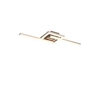 Plafonnier Salon Plafonnier Chambre à coucher Salle à manger, métal nickel mat, éléments mobiles, LED 17W 1860Lm 3000K blanc chaud, L 54 cm