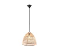 Rl plafonnier rotin rond - Marron