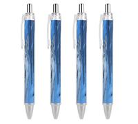 RLDOBOFE A Wolf Lot de 4 stylos à bille rétractables 0,5 mm pour écriture | Stylo d'écriture rechargeable à encre noire à pointe fine avec prise en main confortable, séchage rapide pour enseignant