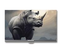 RLDOBOFE Rhino - Porte-cartes de visite fin en alliage d'aluminium pour femme, homme, poche ou sac de rangement, employés de bureau