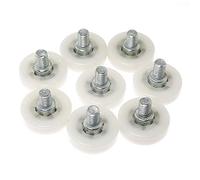 RLECS Lot de 8 petites poulies en nylon de 25 mm de diamètre pour tiroir, porte, meuble