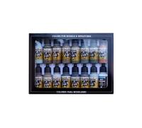 Vallejo - Kit Complet de Peinture du RLM pour Miniatures (15 x peintures du RLM + Vernis Mat)