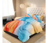 RLYXGS Couette sans Housse 140x200 Marbre Vague Couette Imprimée