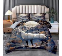 RLYXGS Couettes Imprimée 140x200 1 Personne Cerf Animal sans Housse