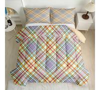 RLYXGS Couettes Imprimée 200x200 2 Personnes Tartan sans Housse