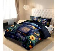 RLYXGS Hibou Animal Forêt Couette Imprimée sans Housse 200x200 cm