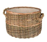 RM Design Corbeille en osier pour votre bois de cheminée Diamètre de 40 cm | panier à linge ou décoration