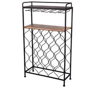 RM Design Porte-bouteilles en métal pour 18 bouteilles de vin / d'eau noir