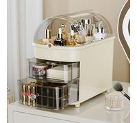 RMAN® Organiseur de Maquillage avec Tiroirs Grand Rangement Maquillage | Gain de Place, Couvercle Etanche à l'eau et à la Poussièr, Multifonctionnel Rangement Skincare, Coiffeuse, Salle de Bain