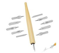 Rmeet Set Porte-Plume,11 PCS Plume Calligraphie avec 10 Plumes | Porte-Plume en Bois pour Dessin,Manga & Croquis,Kit Complet de Calligraphie pour Artistes Caricaturistes Dessin
