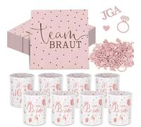 RNHDLY JGA Deko Femmes 20 Serviettes JGA 10 Photophores Décoration de Table Confettis