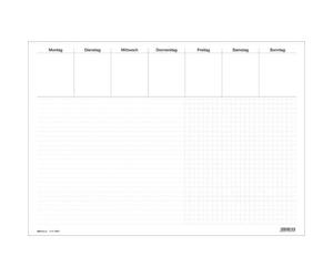 Rnk Verlag Sous Main Papier 30 Feuilles 60 X 42 Cm Semaine En Allemand