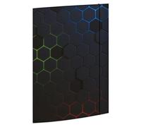 RNKVERLAG 46332 - Dossier Hexagon 240 x 330 mm - Dossier porte-documents pour DIN A4 avec élastique de fermeture, 1 pièce