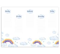 RNKVERLAG 46659 - Sous-main papier "Rainbow - blanko", 600 x 420 mm, 25 feuilles, 1 pièce