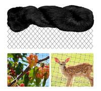 RNPKZ Filet de protection contre les oiseaux, 7,5 x 15 m, noir, largeur de maille 5 x 5 cm, filet pour plantes, balcon, étang, plantes, enclos à poules, filet de protection contre les oiseaux, filet