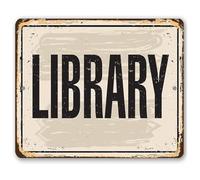 RNUMLIGH Aluminum Book Lover Metal Sign Vintage Library Design for Home Study Room or Reading Corner Wall Decor (8 X 12 in)