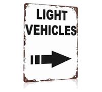 RNUMLIGH Arrow Direction Light Vehicles Metal Tin Sign Funny Wall Decor For Garage Parking Lot Workshop Bar Cafe Restaurant Office 8 X 12 in