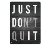 RNUMLIGH Funny Metal Tin Sign No Giving Up Daily Inspiration Wall Hanging For Housewarming Birthday Christmas Idea 8 X 12 inch