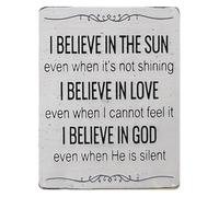 RNUMLIGH Hopeful Metal Tin Sign The Light Shines in the Darkness John 1 5 Gift for Family Friend Home 8 X 12 in
