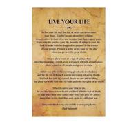 RNUMLIGH Live Your Life Message Rustic Metal Sign Encouraging Daily Reminder Farmhouse Bathroom Art 8 X 12 inch
