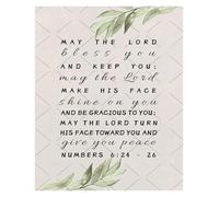 RNUMLIGH May The Lord Bless You Numbers 6:24-26 on Metal Tin Sign Inspirational Wall Decor 8 X 12 in