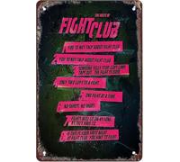 RNUMLIGH Novelty Tin Sign Funny Rules Retro Metal Wall-Art for Home Gate Garden Bars Restaurants Cafes Office Store Pubs 8 X 12 in