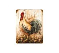 RNUMLIGH Rustic Rooster Sign Vintage Metal Wall-Art for Outdoor Garden Patio Porch Country Home Decor 8 X 12 inch