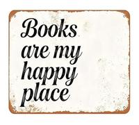 RNUMLIGH Sophisticated Reading Quote Metal Sign Vintage Style for Home Library Book Lover Study Wall Decor (8 X 12 in)