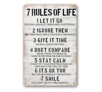 RNUMLIGH Vintage Motivational Sayings Metal Tin Sign Inspirational Words To Live By Wall Decor For Office Home Or Gym 8 x 12 inch