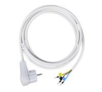 RoadEu Câble de raccordement 230V 16A 3 m Blanc avec Interrupteur | Fiche 2P+T, LED bleu sur ON, extrémité libre avec embouts, PG11 + 3 connecteurs à levier, H05VV-F 3G1,5