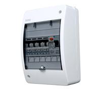 RoadEu - Coffret de Chantier Distributeur de Courant 230 V Avec Disjoncteur Fi - Automatique « B » 16 A et 10 A Dans une Boîte de Distribution en Saillie