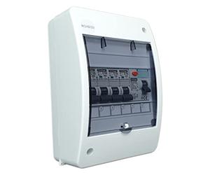 RoadEu - Coffret de chantier Tableau Electrique, Boîte à fusibles à montage en saillie avec disjoncteur différentiel 40A 30mA 2P et 3 x C 16A C 10A 230V