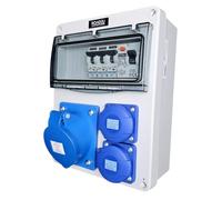 RoadEu Coffret électrique 230V IP44 avec CEE 16A 3P et 2 prises 2P+T