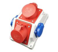 RoadEu - Prise murale combinée 16A 5P, 2x prises 230V PCE - Répartiteur de courant - Distributeur de courant