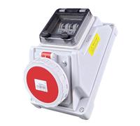 RoadEu - Prise murale IP66 CEE 32A avec disjoncteur - 400V 5P triphasée - Étanche & anti-poussière - Idéale pour l’extérieur et les environnements humides