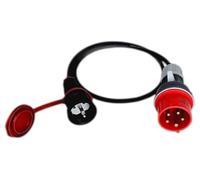 RoadEu - Rallonge Industrielle Adaptateur 0,5m, Courant Fort CEE 16A, 380V vers 220V, Prise 220V, Adaptateur 16A vers 230V