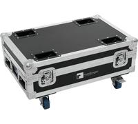 ROADINGER Flightcase 4x AKKU BAR-6 Glow Q lex QuickDMX avec fonction de charge