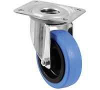 ROADINGER Roulette pivotante 100mm ROUE BLEUE bleu clair - Roulettes